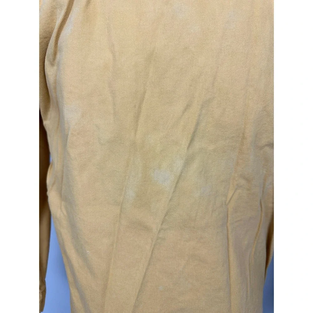 Vintage 90s 1994 Levi's Denim Shirt Metal Buttons Oversized Sz M Mustard‎ Yellow